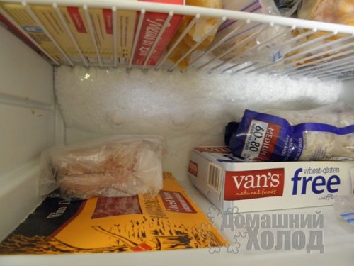 Наросты снеговой шубы в холодильнике