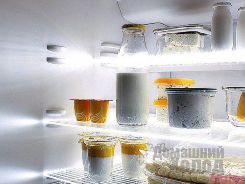 Современная система освещения холодильника